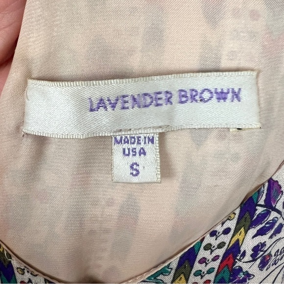 Lavender Brown Boho Racerback Sleeveless Dress - Picture 4 of 5